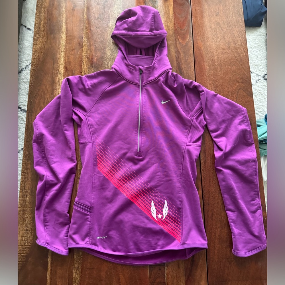 Nike Women's USATF Magenta Performance Hoodie